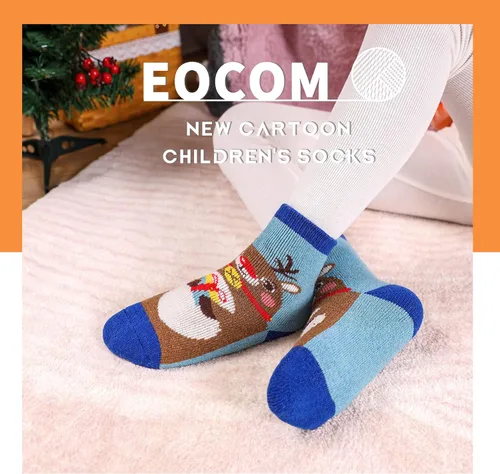 Vista 6 de Eocom 6 pares de calcetines de invierno cálidos de lana para niños y niñas