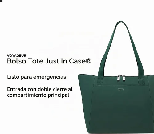 Vista 2 de TUMI Just In Case Tote - Bolsa de viaje plegable para mujeres y hombres - Lleva accesorios de viaje fácilmente Verde alpino
