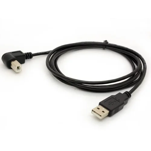 Vista 4 de 1.5M USB a cable adaptador de impresora (abajo) 90 Degree USB 2.0 A Male to B Down Angle Plug Converter Lead 480Mbps High Speed Adaptor Scanner
