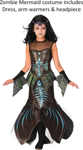 Vista 2 de Rubie's Disfraz de sirena zombi para niña