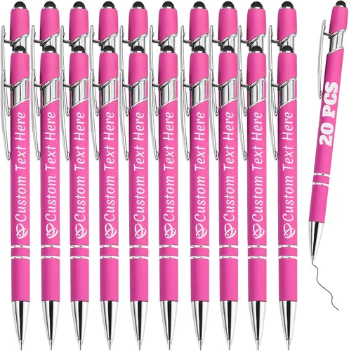 Vista 62 de Bolígrafos personalizados a granel 10 con nombre, grabados con punta de lápiz, bolígrafos de bola personalizados de escritura suave, regalos