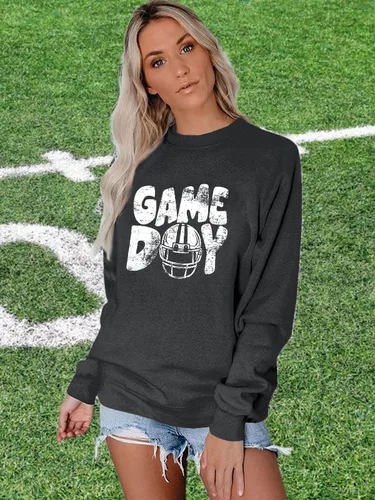 Vista 3 de FLOYU Sudadera de Sunday Funday para mujer, diseño gráfico de fútbol americano, para el día del partido, fin de semana, camiseta casual