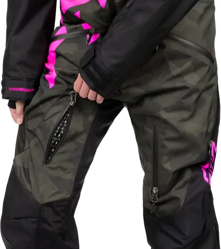 Vista 4 de FXR Monosuit CX Lite 2025 para mujer (negro/camuflaje militar/E.Pink - 10)
