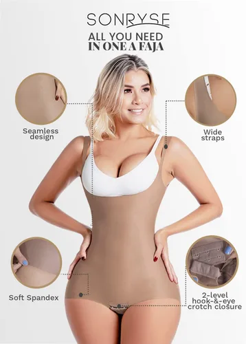 Vista 5 de Sonryse Colombian Tummy Control Fajas Colombianas Reductoras y Moldeadoras Cocoa