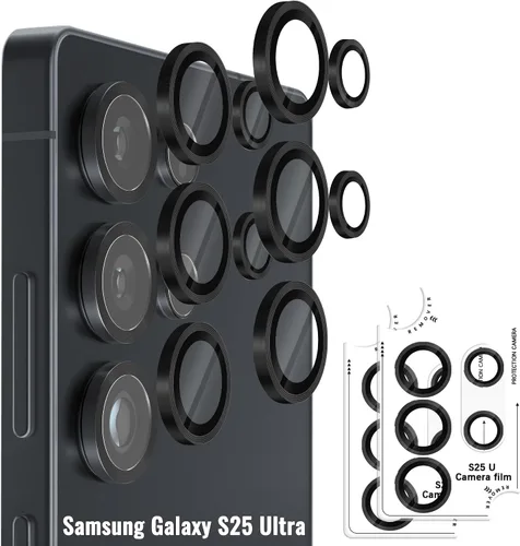 Vista 35 de Orzero Protector de lente de cámara para Samsung Galaxy Z TirFold/Fold 7, [EZ Install] [compatible con fundas] cubierta de lente de anillo de Negro