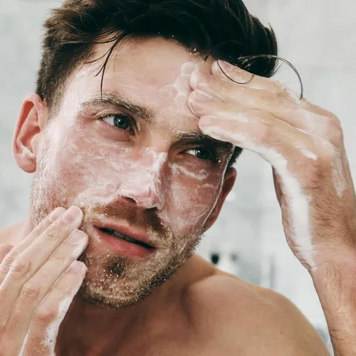Vista 5 de Brickell - Jabón facial para acné para hombres, lavado facial para acné para limpiar la piel y eliminar el acné, elimina brotes, con 2% de ácido