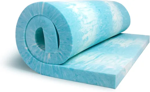 Vista 7 de eLuxurySupply Cubrecolchón de espuma viscoelástica de 1.5 pulgadas, protector de colchón que regula la temperatura, densidad de 2 libras para un