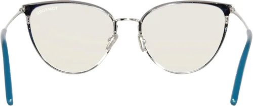 Vista 4 de Tom Ford Gafas graduadas FT 5840 -B 087 Shiny Teal, t LogoBlue Block Lentes