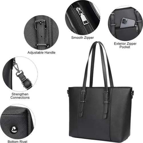 Vista 7 de Bolsos y bolsos de mano para mujer, bolso de hombro con asa superior, bolso de dama