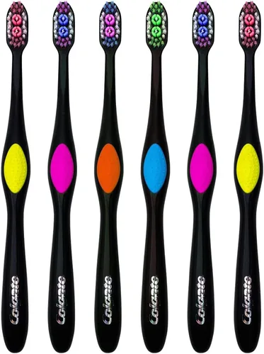 Vista 2 de Colgate 360 Fresh N' Protect - Cepillo de dientes ultra compacto, suave (los colores pueden variar) - Paquete de 6
