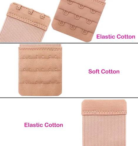 Vista 3 de LeonHien Extensor de brasier para mujer, 2 ganchos, 3 ganchos, 4 ganchos, elástico, suave y cómodo, extensión de correa de brasier