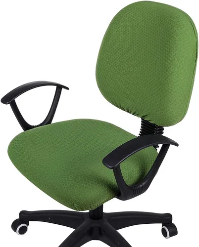 Vista 55 de Smiry Fundas de asiento de silla de computadora de oficina, de jacquard elástico, extraíbles, lavables, antipolvo, protectores de cojín para silla
