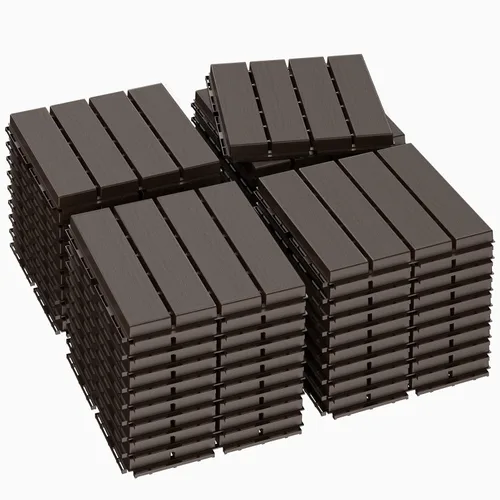 Vista 13 de Goovilla - Azulejos de plástico entrelazados para terraza, paquete de 9 para balcón, 12 x 12 pulgadas, piso impermeable para todo clima, azulejos