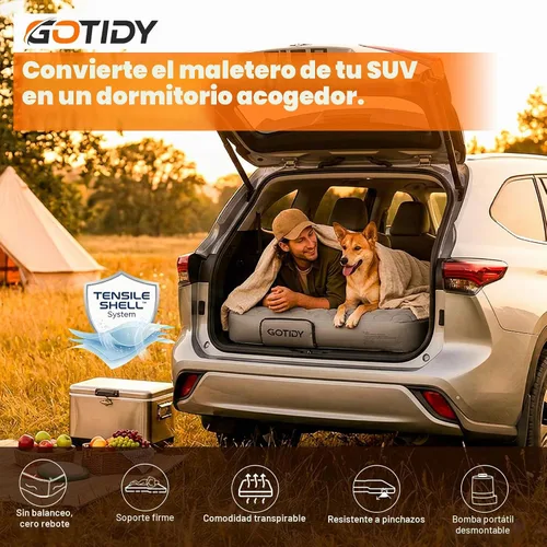 Vista 2 de Colchón de aire para SUV, carcasa de tracción extra resistente y cómodo, colchón SUV con funda de tela duradera y capa de algodón transpirable