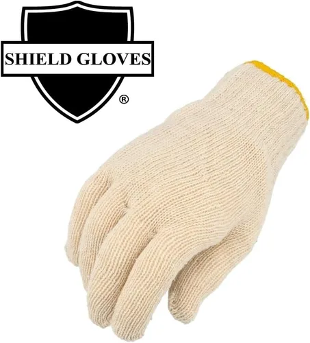 Vista 2 de PackagingSuppliesByMail PSBM Cotton String Knit Gloves, Hand Protection Lightweight Work Gloves