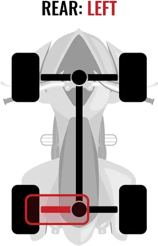 Vista 3 de Sixity 2011-2013 para Polaris 900 Ranger 4X4 eje trasero izquierdo XT Back Driver R13TH90DG Diesel lado completo