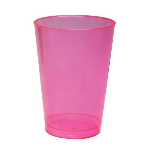 Vista 15 de Vasos de plástico para fiestas de Party Essentials, 9 onzas de capacidad, con brillo, Variado neón, 500