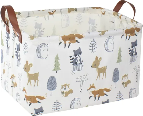 Vista 36 de NTAOHAMPER Cesta rectangular de almacenamiento de fútbol vacía, cesta de regalo plegable con asas, caja de juguetes/libros, decoración de habitación