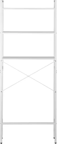 Vista 3 de HomGarden Organizador industrial sobre el inodoro, 3 estantes para almacenamiento sobre el inodoro, ahorro de espacio de baño con patas ajustables