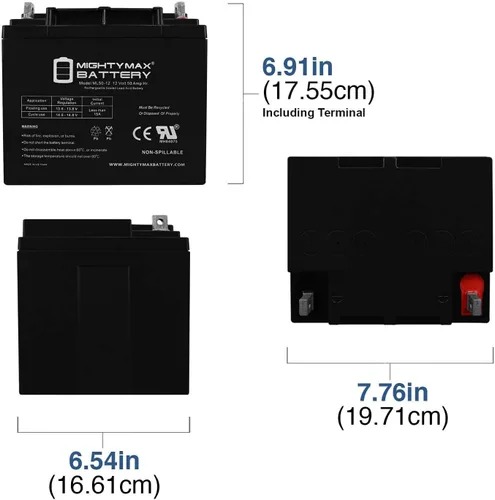 Vista 2 de Mighty Max Battery Batería de repuesto SLA de 12V 50AH para Faam FLL12-42