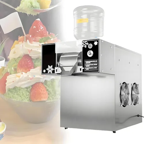 Vista 9 de Snowflake Ice Maker Machine, Automatic Electric Ice Shaved Machine, Food-Grade Stainless Steel Material Slushie Machine For Home, Parties, Food