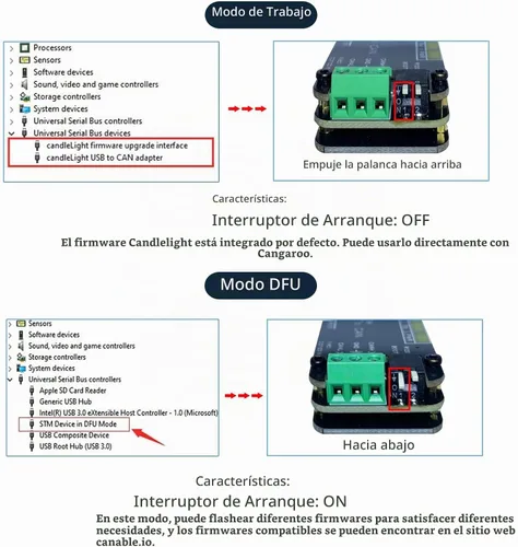 Vista 6 de Adaptador convertidor de bus USB a CAN de hasta 1 Mps