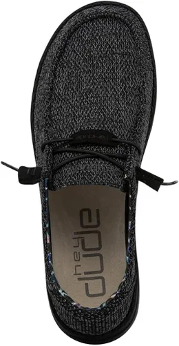 Vista 6 de Hey Dude - Mocasines Wendy de lana con cordones, para mujer, cómodos y ligeros