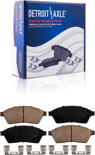 Vista 30 de Detroit Axle - Pinza de disco del lado del acompañante + pastillas de freno de cerámica de repuesto para Lexus HS250H Toyota RAV4 Prius V Scion xB
