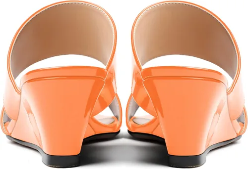 Vista 4 de WAYDERNS Sandalias de cuña de tacón bajo de dos piezas para mujer, con puntera abierta, de 2 pulgadas