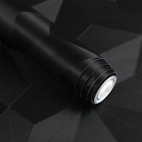 Vista 7 de Papel Tapiz 3D Despegar y Pegar Papel de Contacto Negro 15.7'' X 118'' Papel de Pared Amigable para Inquilinos Papel Tapiz PARA Gabinetes y Cajones