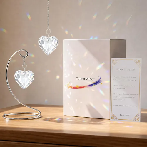 Vista 8 de Un regalo único de condolencia para consolar y sanar: Fabricante de arcoíris de mesa o colgante conmemorativo para la pérdida de un ser querido