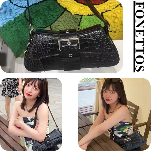 Vista 4 de Y2K - Bolso punk funk, bolso cruzado gótico Sourpuss Sfly único, novedoso bolso de hombro para mujer, bolso de hombro para niñas