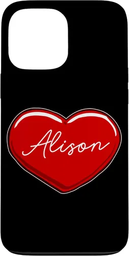 Vista 23 de iPhone 16 Hand Drawn Heart Alison - First Name Hearts I Love Alison Case