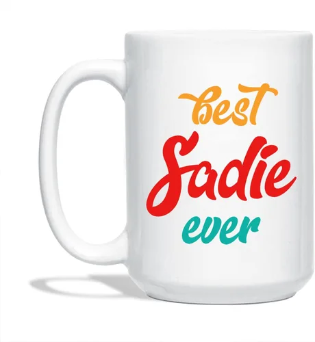 Vista 10 de Tazas de café blancas personalizadas con nombre, taza con nombre personalizado con inicial, taza de cerámica floral personalizada, regalo