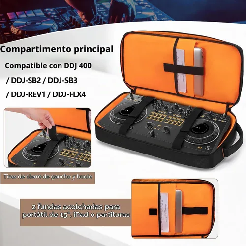 Vista 2 de Rexmica - Mochila para controlador de DJ para mezclador DDJ-400/SB2/SB3/REV1/FLX4