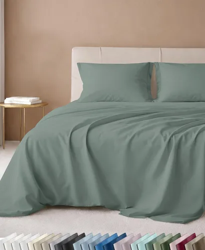 Vista 44 de California Design Den Juego de sábanas de lujo tamaño Queen, 100% algodón, sábanas de 600 hilos con bolsillo profundo, ropa de cama de calidad de 13