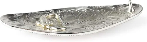 Vista 3 de Hebilla de cinturón de caballo para hombres, hebilla de cinturón de cabeza de caballo vikingo nórdico, hebilla de cinturón de flor grabada