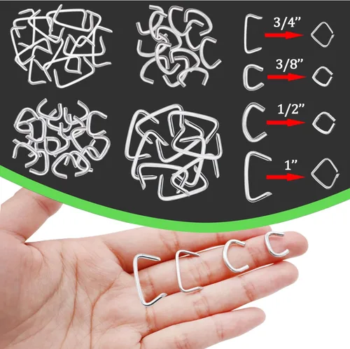 Vista 3 de Kit surtido de anillos de cerdo para tapicería profesional de 1 pulgada, 1/2 pulgadas, 3/4 pulgadas, 3/8 pulgadas, kit surtido de instalación