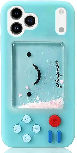Vista 13 de UnnFiko - Funda Squishy 3D estilo dibujos animados compatible con iPhone 6 / iPhone 6s, diseño de estrellas líquidas creativas, divertida, blanda