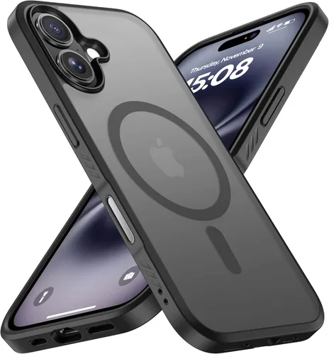 Vista 9 de CellEver Funda magnética fuerte para iPhone 15 Pro [protección de cámara] [prueba de caídas de grado militar] [compatible con MagSafe] Funda delgada
