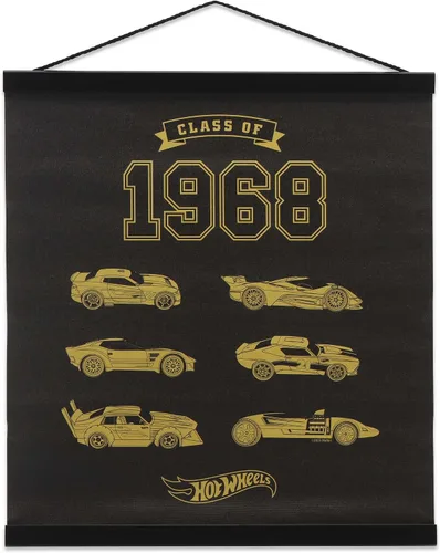 Vista 7 de Mattel Hot Wheels - Cartel de metal colgante para pista de carreras de acción, divertida decoración de pared de Hot Wheels para dormitorio de niños