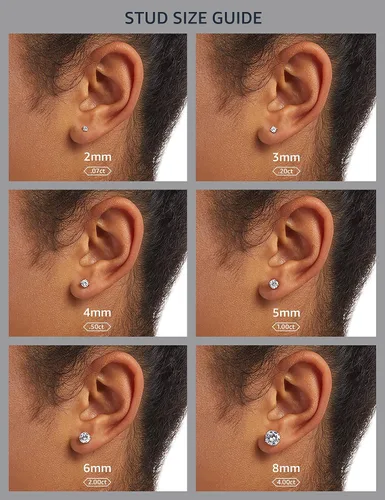 Vista 3 de Tienda Collection 10k Gold Made with Infinite Elements Imported Crystal Birthstone Stud Earrings