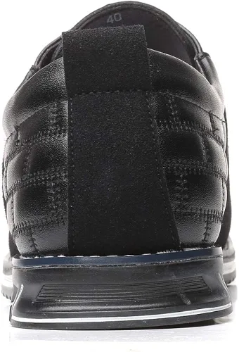 Vista 5 de Zapatos de vestir para hombre, estilo casual, de negocios, Oxford Derby, ortopédicos, de cuero, simples con cordones, zapatos planos para hombre