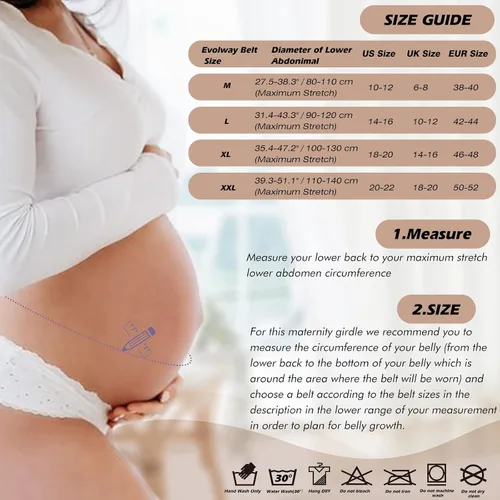 Vista 2 de Bandas para el vientre para mujeres embarazadas – Cinturón de maternidad Soporte de embarazo – Carpeta abdominal transpirable, soporte de espalda