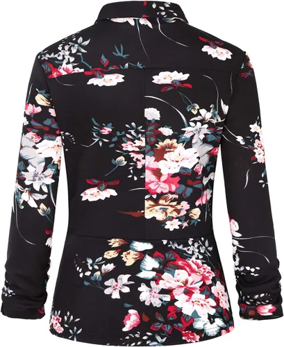 Vista 3 de Unifizz Blazer Casual para Mujer con Bolsillos Frente Abierto Cardigan Chaqueta de Trabajo Oficina Manga 34