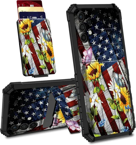 Vista 28 de BVDIKMI Funda para Samsung Galaxy A32 5G con ranura desmontable para tarjetero, soporte híbrido, de doble capa, resistente, a prueba de golpes