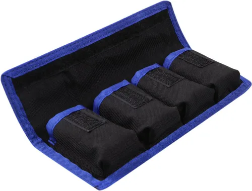 Vista 4 de Meking Soporte de batería para cámara DSLR, bolsa / estuche / bolsa (4 bolsillos) para batería AA, batería Canon LP-E6 LP-E8 LP-E10 LP-E12, batería