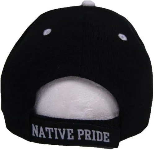 Vista 2 de Native American Pride Indian Wolf In Dream Catcher Gorra de bola negra