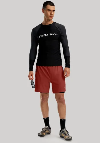 Vista 6 de Bikewa Pantalones cortos de ciclismo de montaña para hombre, con acolchado 3D, ajuste holgado, MTB para montar en bicicleta, ciclismo, ciclismo
