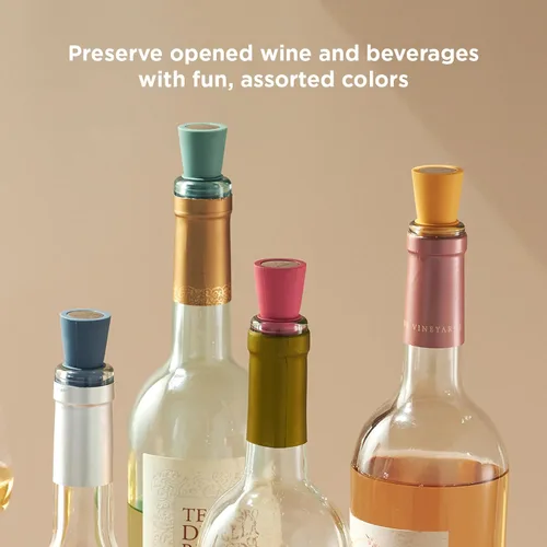 Vista 5 de Rabbit, tapones para botellas de vino y bebidas, juego de 4 unidades de silicona